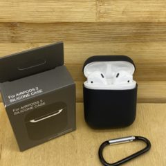 Чехол силиконовый для Airpods 1/2 .Цвет: Dark Grey