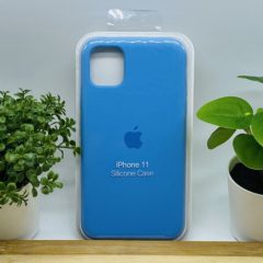 Силиконовый чехол для IPHONE 11 цвет № 5 (все наклейки,лого вырезан, микрофибра,не пачкается,улучшенное качество)