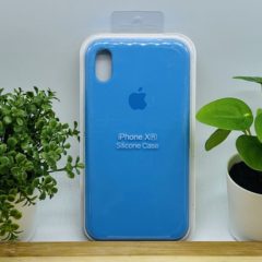 Силиконовый чехол для IPHONE XR цвет №5   (все наклейки,лого вырезан, микрофибра,не пачкается,улучшенное качество)