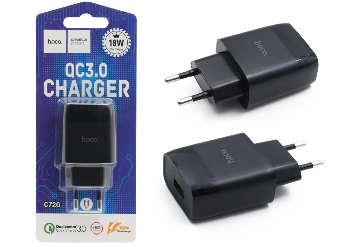 Зарядное устройство 33w. Hoco c72q QC 3.0. СЗУ Hoco c72q QC3.0 18w. СЗУ блок, Hoco c70a, 1usb, 3a, QC3.0, чёрный. Hoco c72q 1usb.