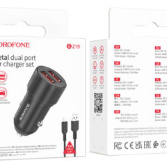 borofone-bz19-wisdom-dual-port-car-charger-set-usb-ltn-packaging-black