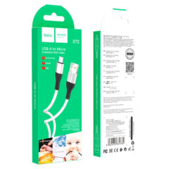 hoco-x72-creator-silicone-charging-data-cable-usb-to-micro-usb-package-white