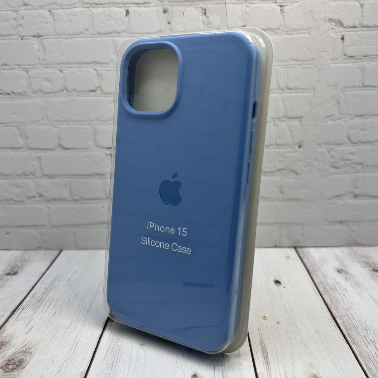 Силиконовый чехол Silicon Case Original для Apple Iphone 15 , цвет: голубой  - купить оптом недорого - описание, фото, цена